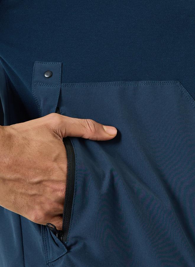 Styli Men Blue Color Block Zip-Up Jacket - Image 4